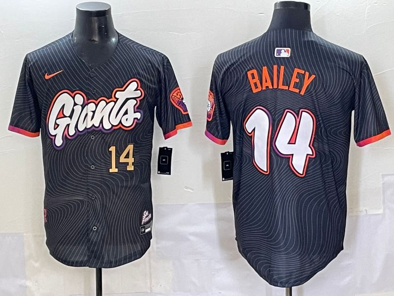 Men 2025 San Francisco Giants #14 Bailey Black Joint Name Nike MLB Jersey style 4->san francisco giants->MLB Jersey